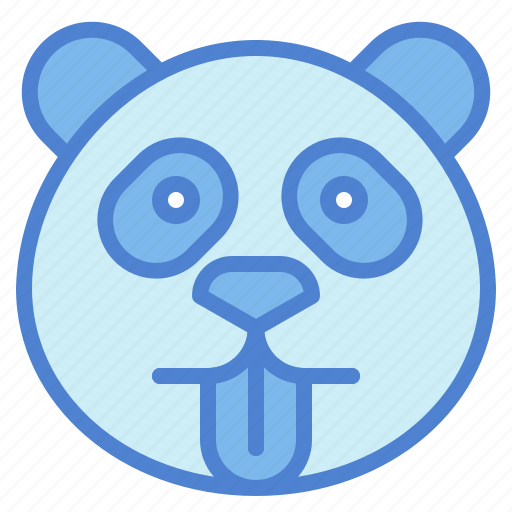 Panda, bear, animal, head, tongue, out icon - Download on Iconfinder