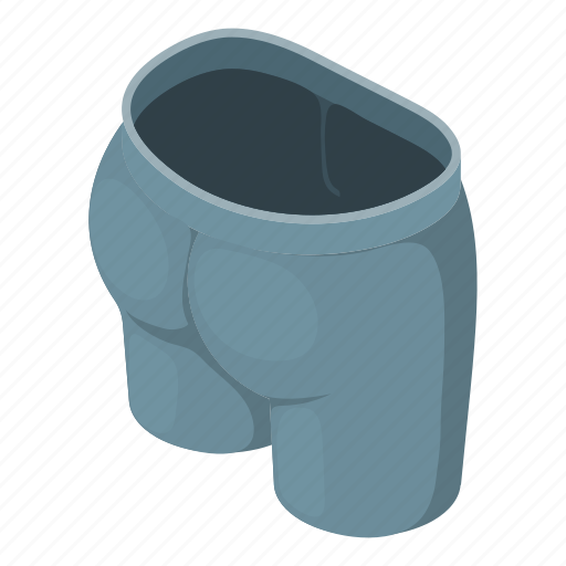 Clothes, fabric, gray, isometric, jeans, object, pants icon - Download on Iconfinder