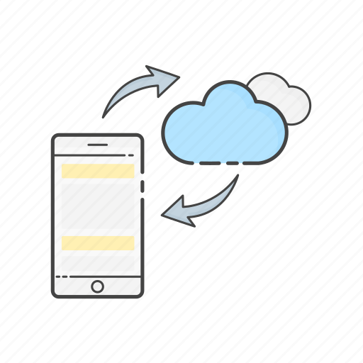Cloud, phone, computing, mobile, server, storage, sync icon - Download on Iconfinder