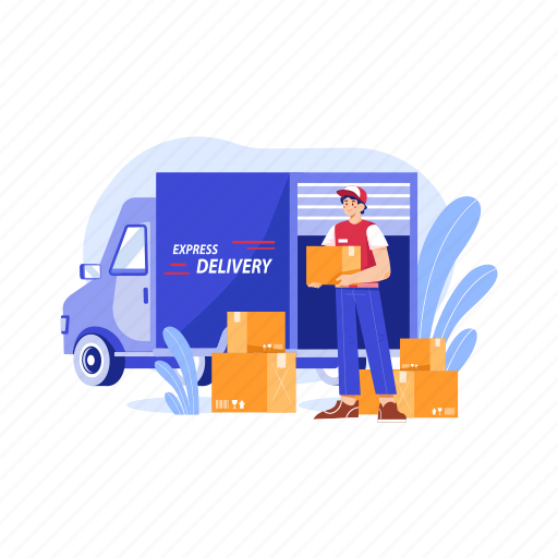 Delivery man, fast food, fast delivery, carry, courier, parcel, tracking illustration - Download on Iconfinder
