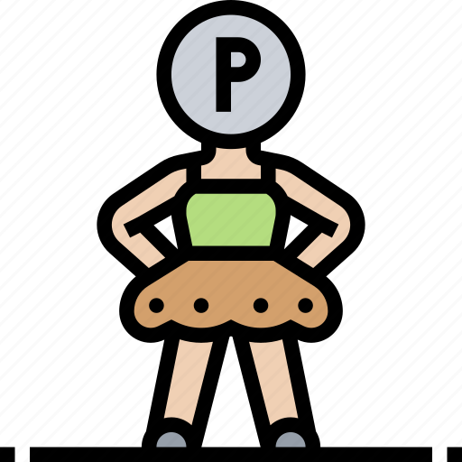 Lady, parking, women, area, safety icon - Download on Iconfinder