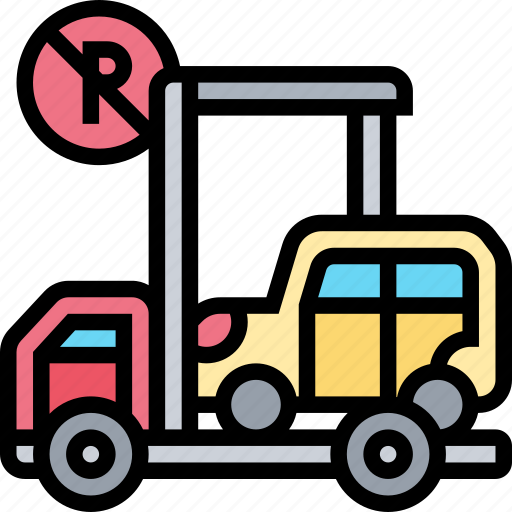 Tow, away, zone, parking, prohibition icon - Download on Iconfinder