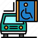car, with, wheelchair, symbol