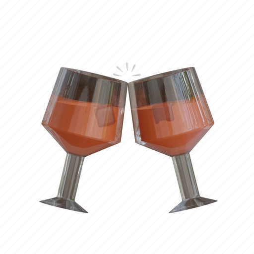 Wine, beverage, cocktail, drink, glass, champagne, beer 3D illustration - Download on Iconfinder