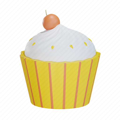 Cup cake, cup, cake, food, cookie, cookies 3D illustration - Download on Iconfinder