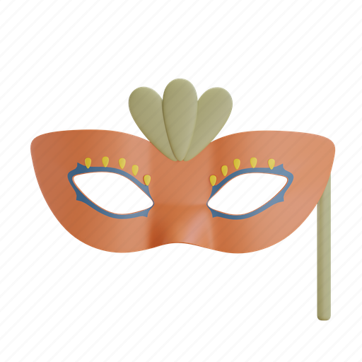 Party mask, party, mask, carnival, costume, celebration, halloween 3D illustration - Download on Iconfinder