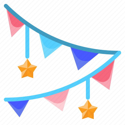 Celebration, decoration, flags, garland, party icon - Download on Iconfinder