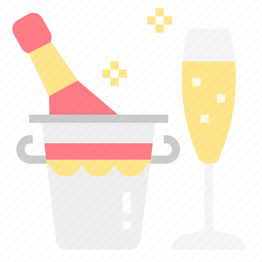 Alcohol, beverage, bucket, champagne, drink, ice icon - Download on Iconfinder