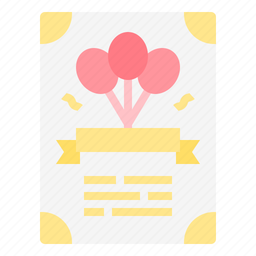 Birthday, card, greeting, invitation, party icon - Download on Iconfinder