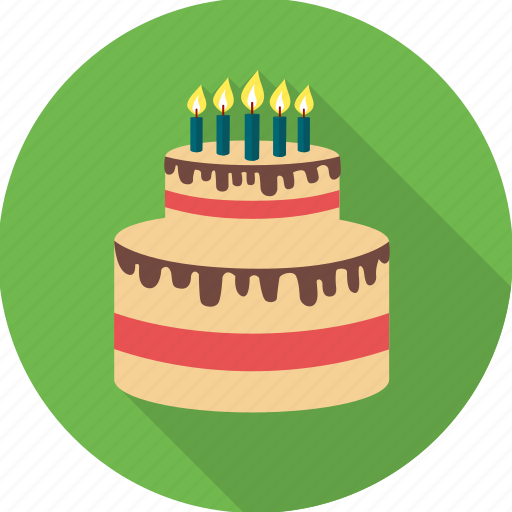 Birthday cake, cake, birthday, candle, celebration, dessert, party icon - Download on Iconfinder