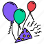 balloon, confetti, balloons, celebration, fun, decoration, birthday, party 