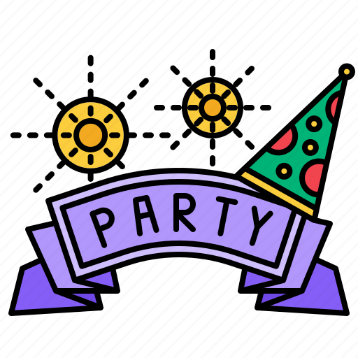 Banner, birthday, party, and, garland, banners, garlands icon - Download on Iconfinder
