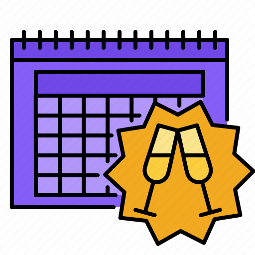Calendar, celebration, party, date, time, schedule icon - Download on Iconfinder