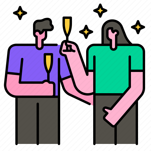 Cheers, alcohol, party, celebration, celebrate, celebrating, drinks icon - Download on Iconfinder