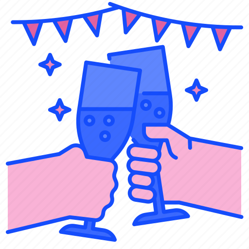 Celebration, drink, toast, alcohol, party, champagne, glass icon - Download on Iconfinder