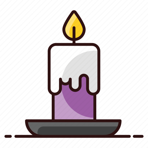 Burning, burning candle, candle, candle light, candlestick, decorative candle icon - Download on Iconfinder