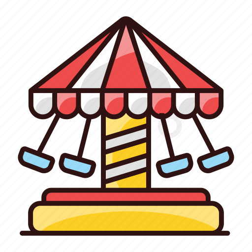 Amusement park, carnival, carousel, fairground, funfair, merry go, roundabout swing icon - Download on Iconfinder