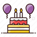 birthday cake, cake, cream cake, dessert, party, party cake