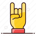 enjoyment, hand gesture, party, rock, rock and roll, rock symbol
