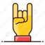 enjoyment, hand gesture, party, rock, rock and roll, rock symbol 