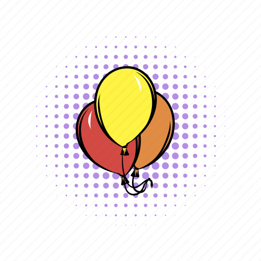 Air, balloon, birthday, comics, heart, orange, red icon - Download on Iconfinder