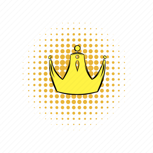 Comics, crown, golden, king, queen, royal, royalty icon - Download on Iconfinder