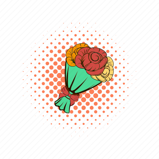 Birthday, bouquet, comics, flower, love, red, rose icon - Download on Iconfinder