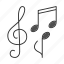 melody, music, notes, song, sound, treble clef 