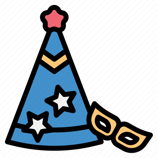 Party, celebration, hat, mask, fancy, birthday, new year icon - Download on Iconfinder