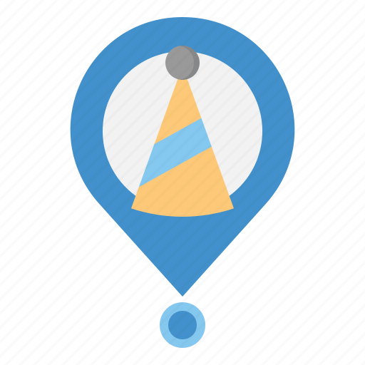 Party, celebration, gps, navigator, map, hat icon - Download on Iconfinder