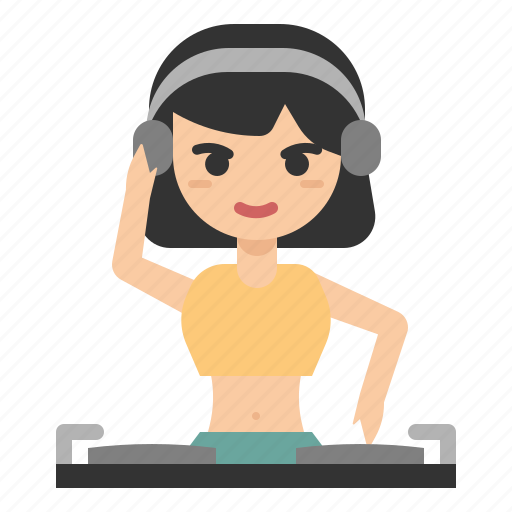 Party, woman, girl, dj, music, player icon - Download on Iconfinder
