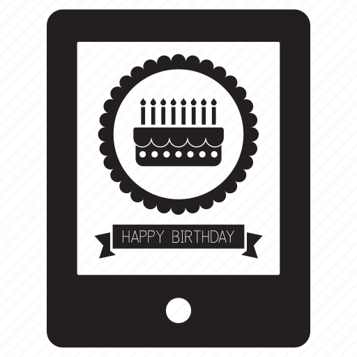 Birthday, card, greeting, greetings, happy, ipad, tablet icon - Download on Iconfinder