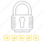 padlock, password, protection, security 