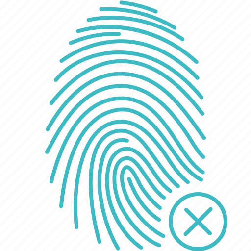 Biometric, fingerprint, id, rejected, scan, security, touch icon - Download on Iconfinder