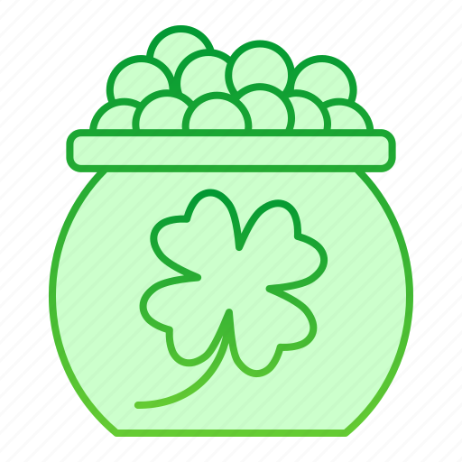 Clover, irish, luck, pot, ireland, patrick, holiday icon - Download on Iconfinder