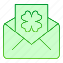 post, mail, envelope, clover, irish, luck, ireland, patrick, holiday