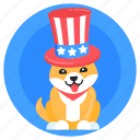 patriotic dog, patriotic puppy, patriotic pet, patriotic animal, creature