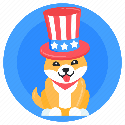 Patriotic dog, patriotic puppy, patriotic pet, patriotic animal, creature icon - Download on Iconfinder