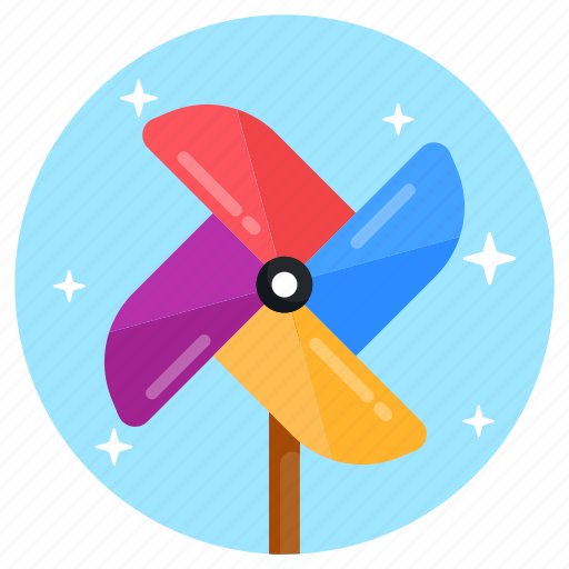Whirligig, pinwheel, paper windmill, paper propeller, paper toy icon - Download on Iconfinder