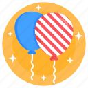 helium balloons, patriot balloons, patriot decorations, patriotism balloons, balloons