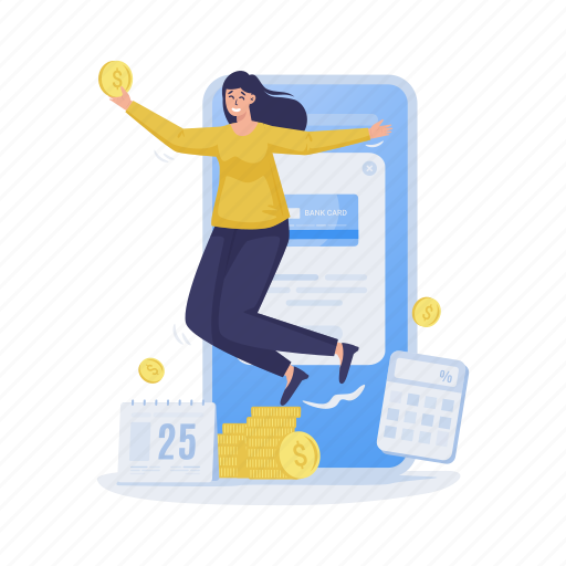 Payday, business, illustration, salary, payment, money, paycheck illustration - Download on Iconfinder