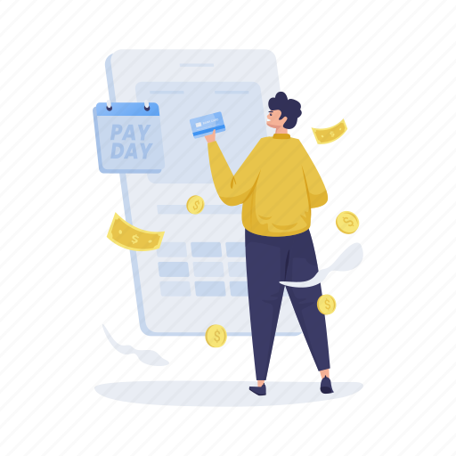 Payday, business, salary, payment, money, paycheck, earn illustration - Download on Iconfinder