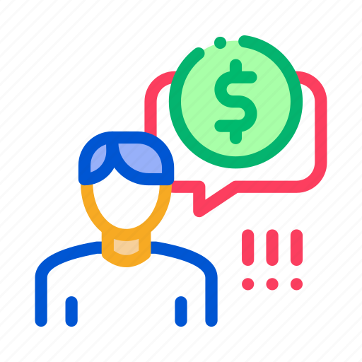 Loan, man, payday, persistently, salary, waiting icon - Download on Iconfinder