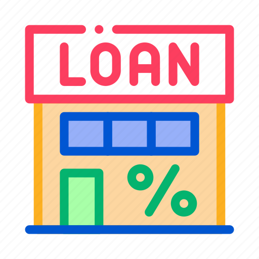 Building, loan, payday, percent icon - Download on Iconfinder