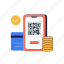 qr, code, smartphone, mobile, scan, barcode, shopping, ecommerce, scanner, phone 