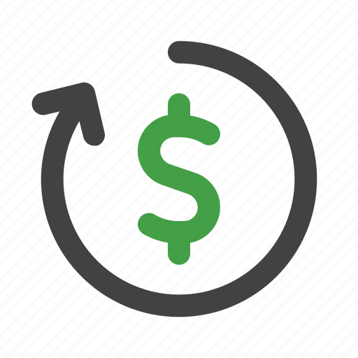 Return, of, investment, money, cash, flow, back icon - Download on Iconfinder