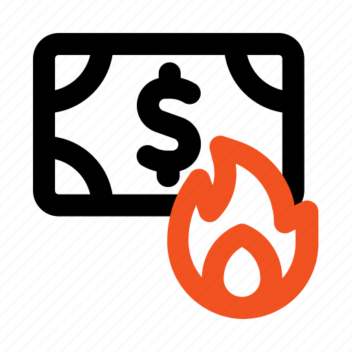 Burning, burn, money, fund, business, and, finance icon - Download on Iconfinder