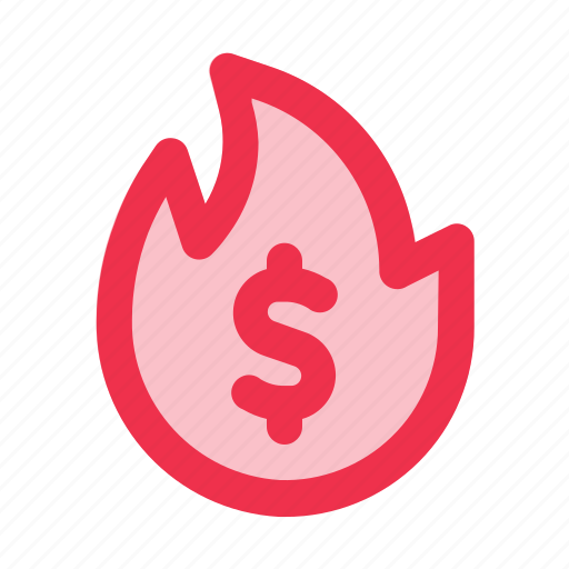 Burning, burn, fund, money, business, and, finance icon - Download on Iconfinder