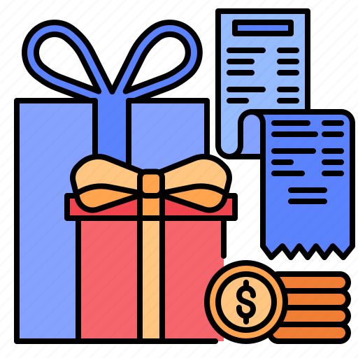 Gift, box, payment, commerce, shopping, receipt, bill icon - Download on Iconfinder