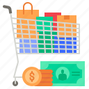 shopping, cart, shop, trolley, market, store, payment